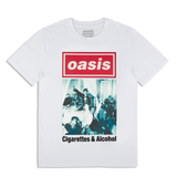 Live '25 Cigarettes & Alcohol Cover T-Shirt White