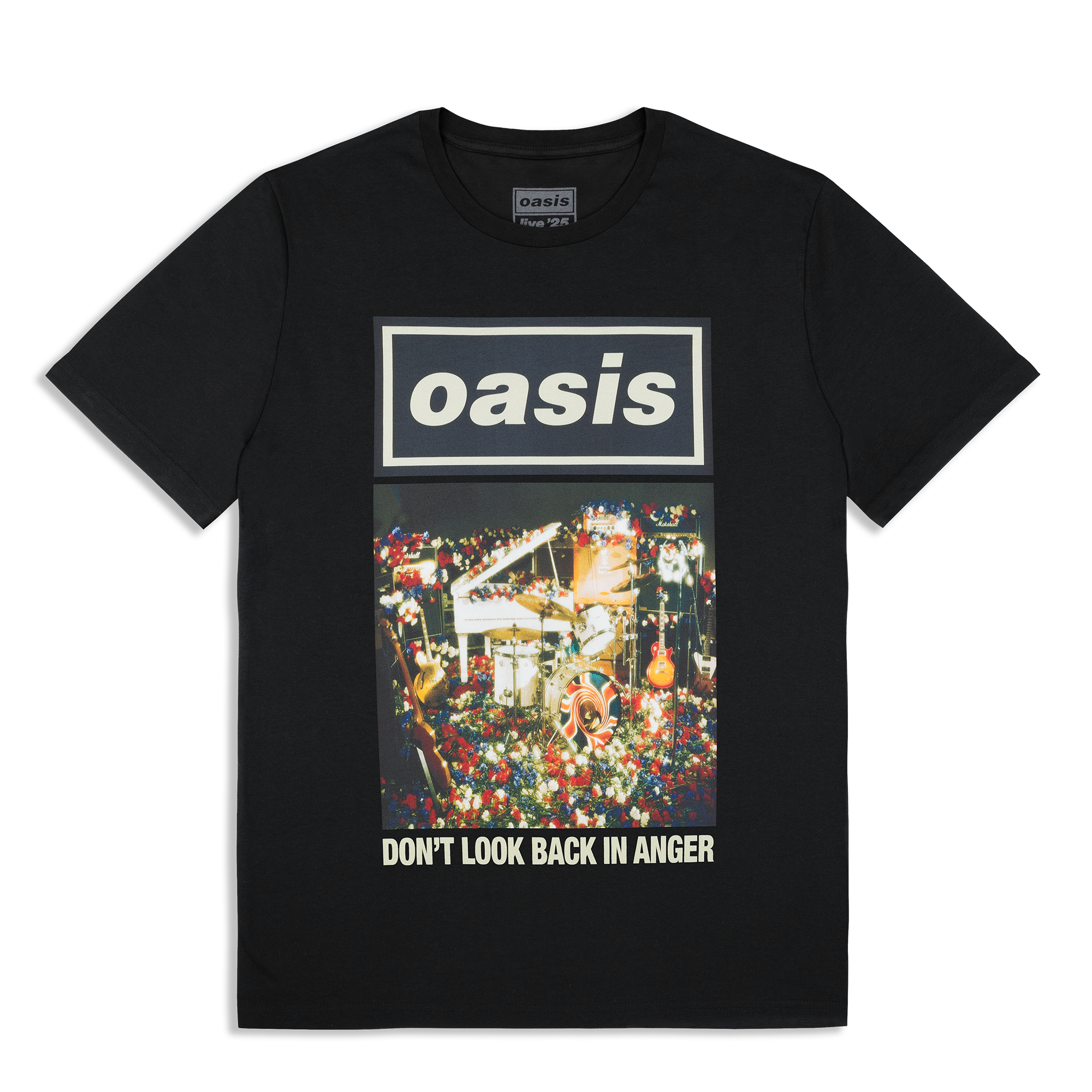 Live '25 Don't Look Back In Anger Cover T-Shirt Black