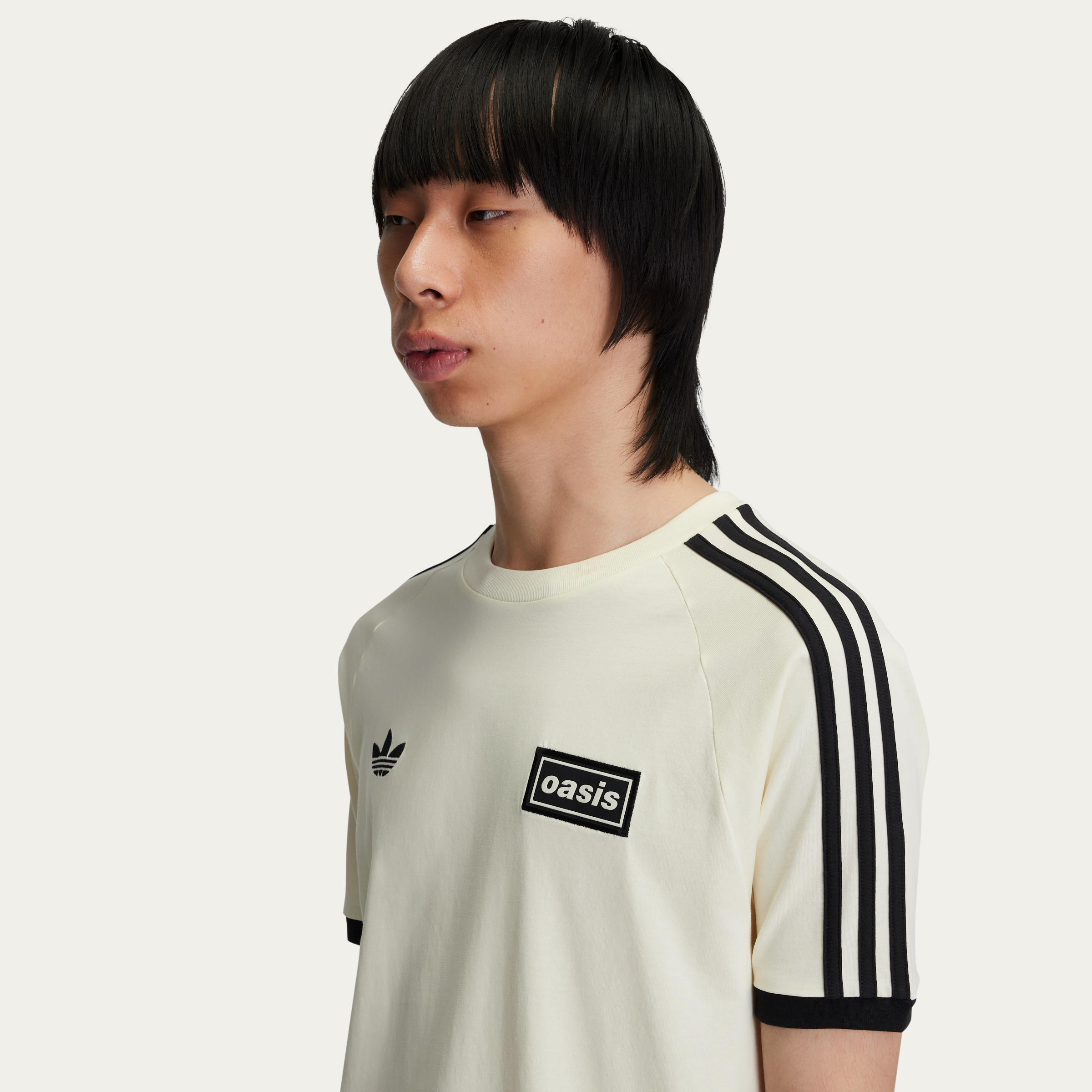 Live '25 adidas 3 Stripes T-Shirt Cream/Black