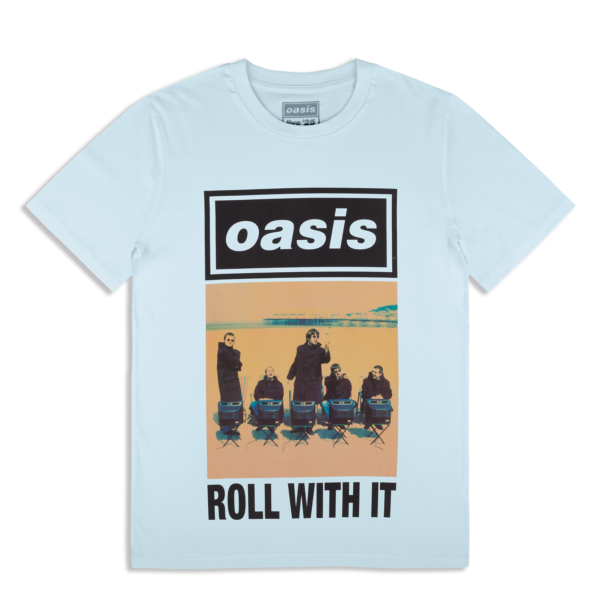 Live '25 Roll With It Cover T-Shirt Baby Blue
