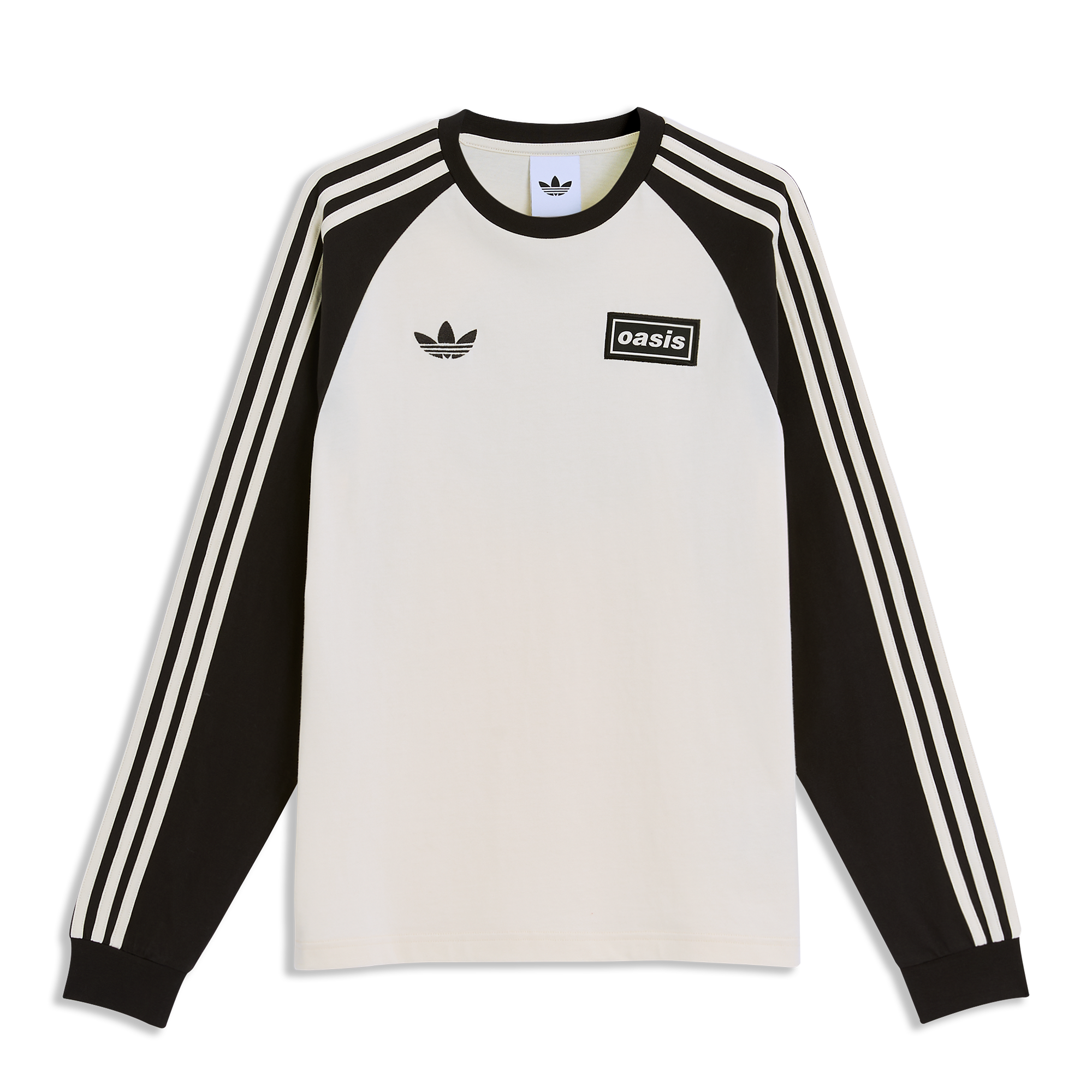 Live '25 adidas 3 Stripes Long Sleeve T-Shirt Cream/Black