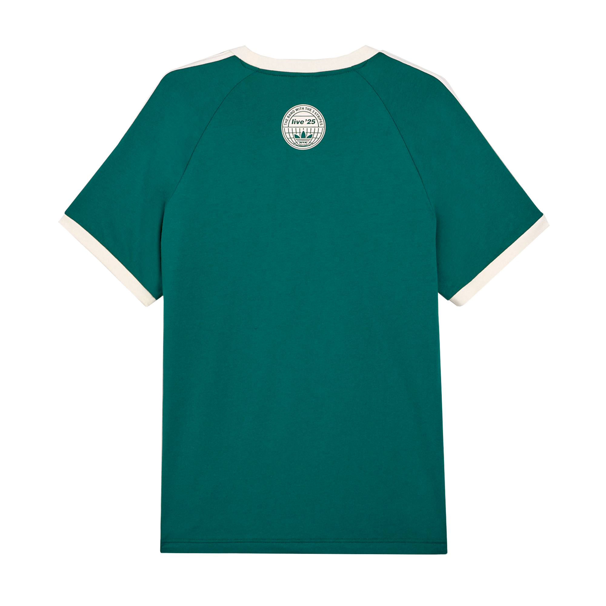 Live '25 adidas 3 Stripes T-Shirt Collegiate Green/Cream White