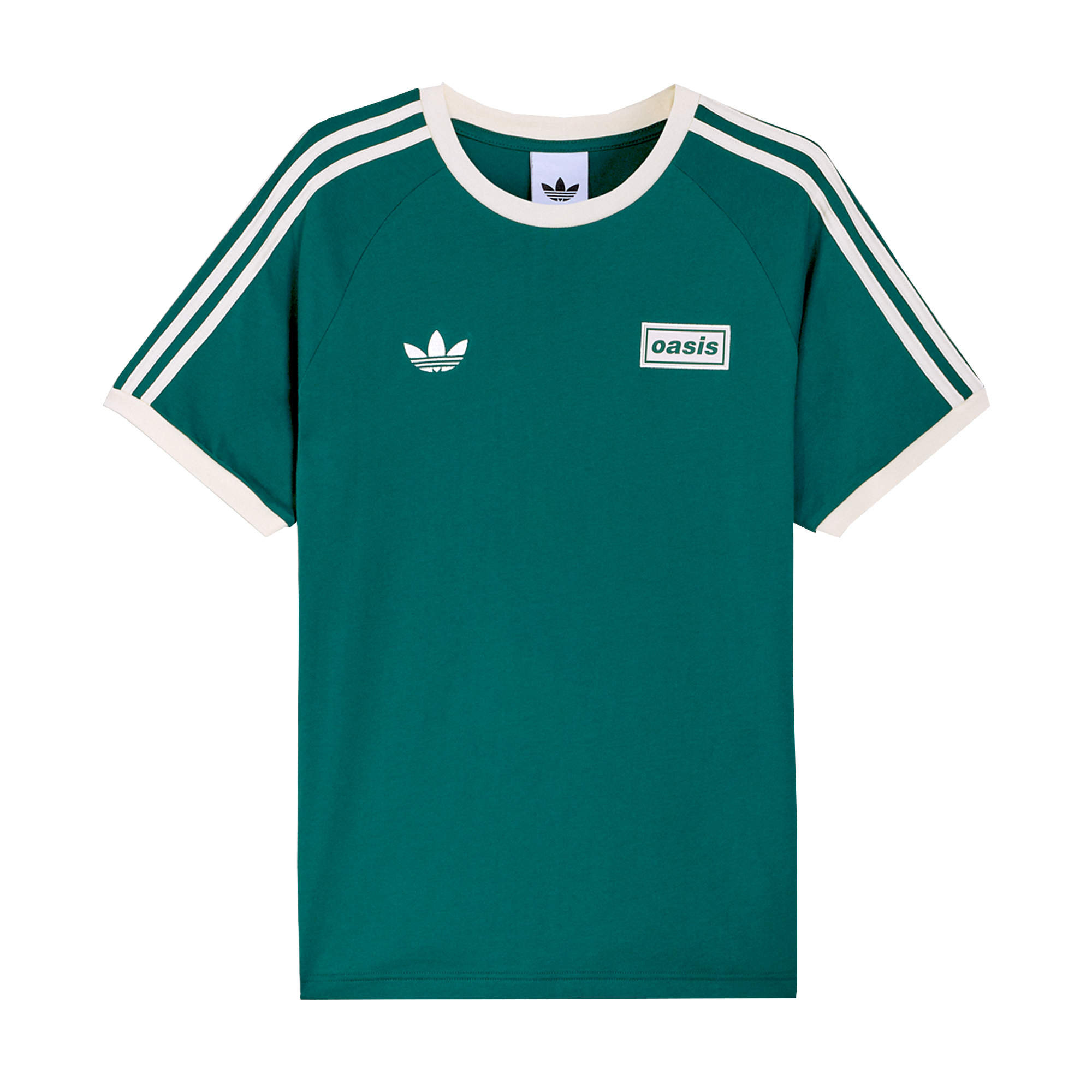 Live '25 adidas 3 Stripes T-Shirt Collegiate Green/Cream White