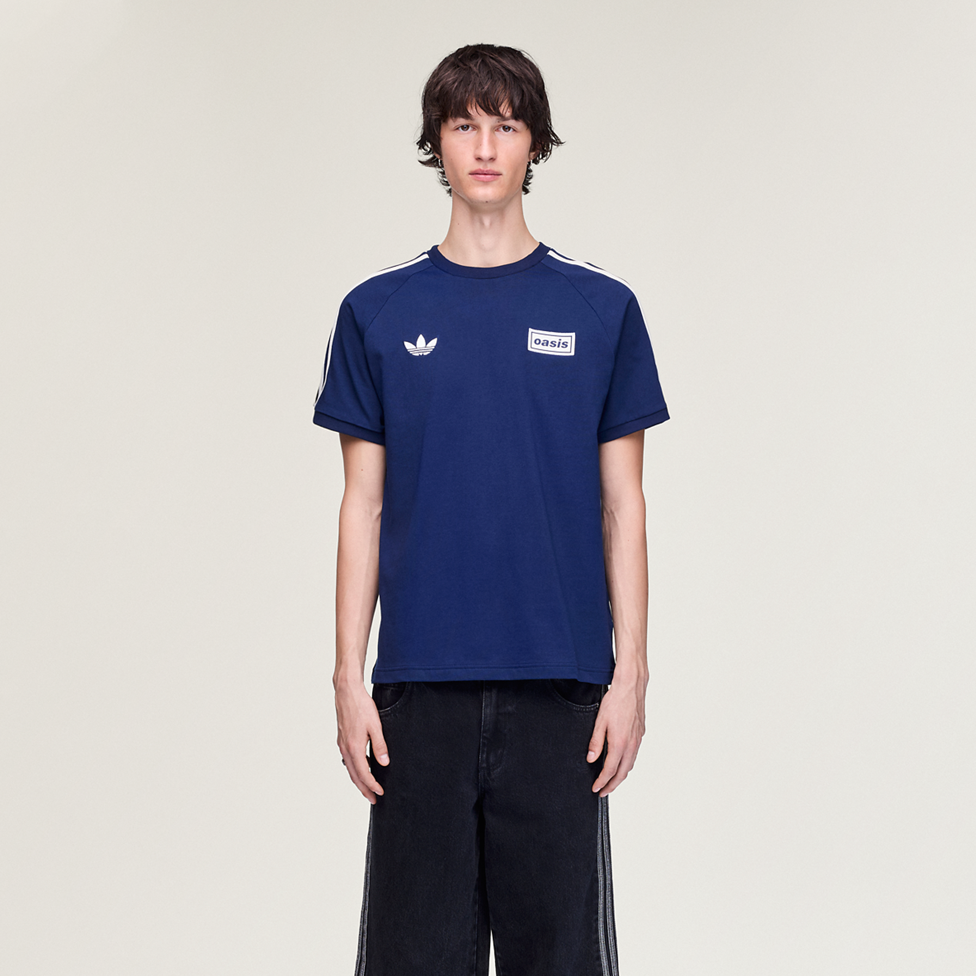 Live '25 adidas 3 Stripes T-Shirt Night Indigo/Cream White