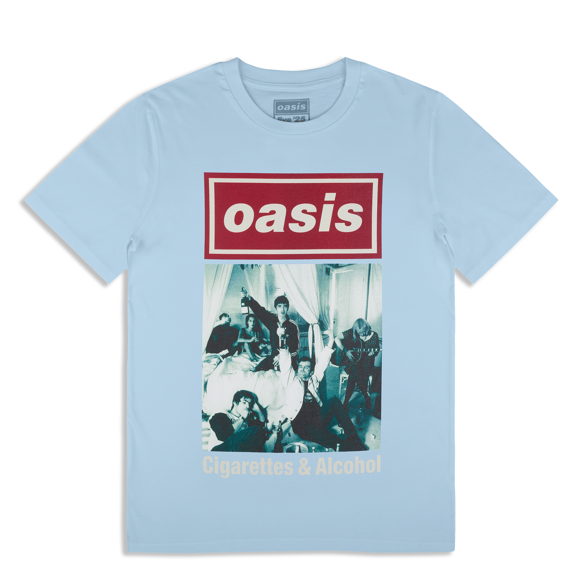 Live '25 Cigarettes & Alcohol Cover T-Shirt Blue – Oasis