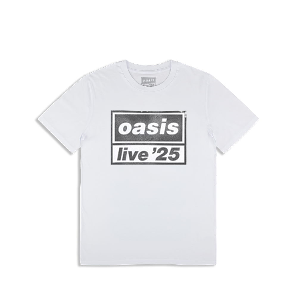Live '25 Distressed Tour Logo Kid's T-Shirt White