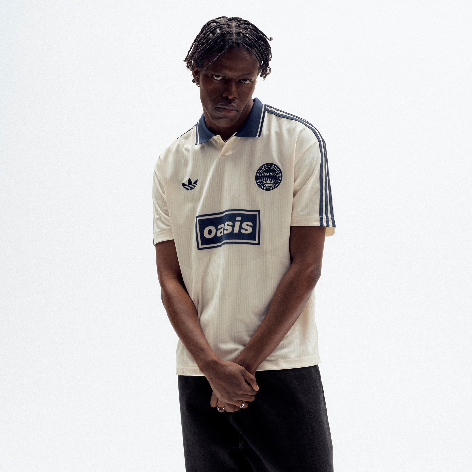 Live '25 adidas Football Shirt Cream White/Night Indigo