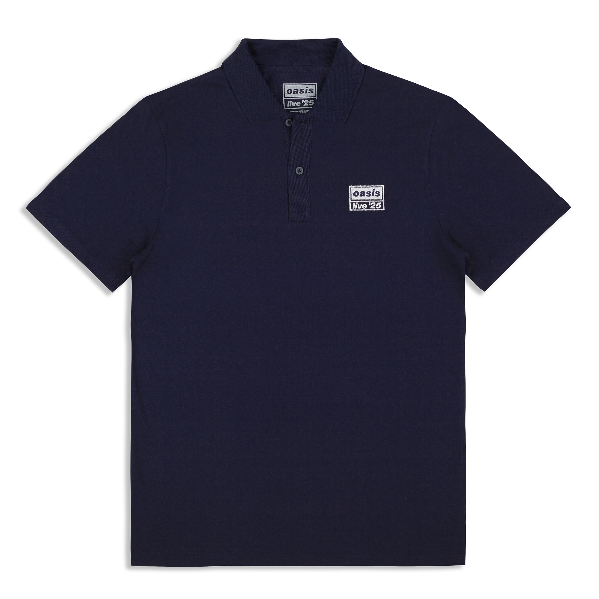 Live '25 Tour Logo Polo Shirt Navy – Oasis Live '25 Live '25 Tour Logo Polo Shirt Navy – Oasis Live '25