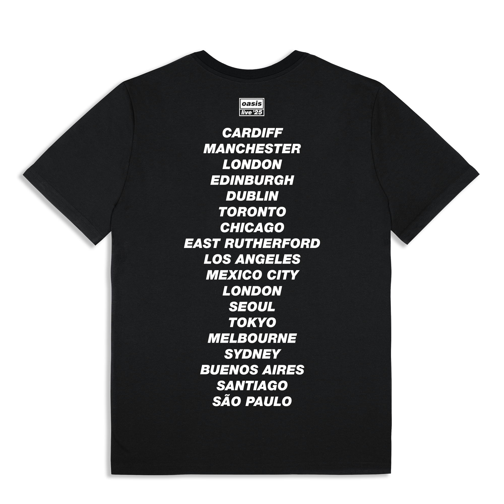 Live '25 Cut Out Photo Tour T-Shirt Black – Oasis Live '25 Live '25 Cut Out Photo Tour T-Shirt Black – Oasis Live '25