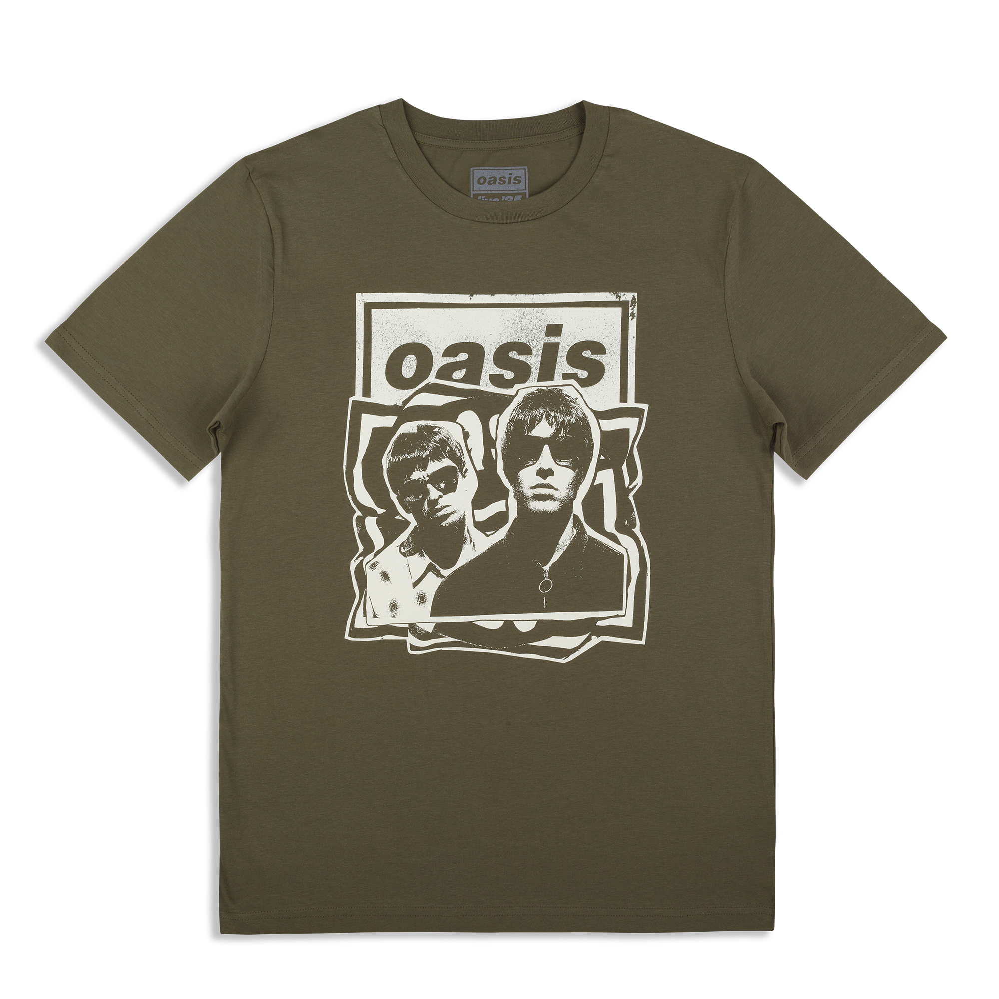 Paper Cut Out Photo T-Shirt Khaki