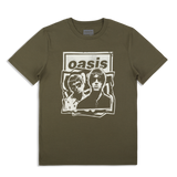 Paper Cut Out Photo T-Shirt Khaki