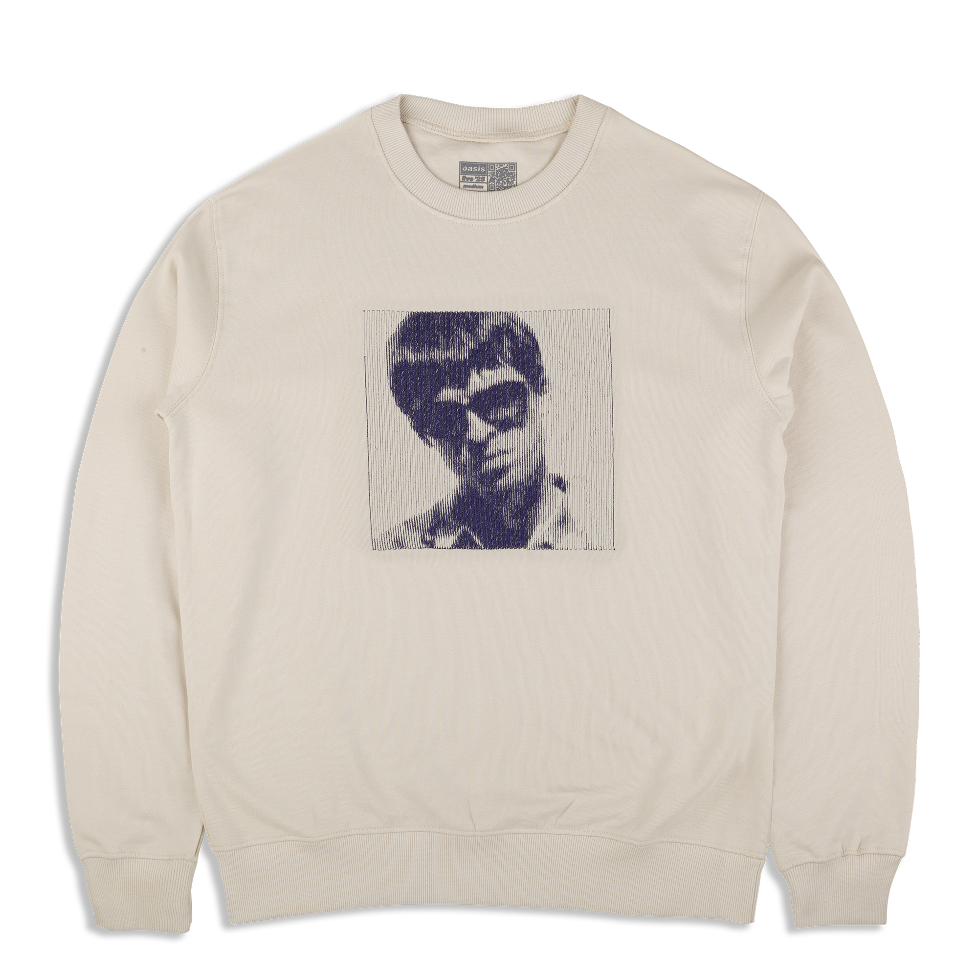 Live '25 Noel Embroidered Portrait Sweatshirt Cream