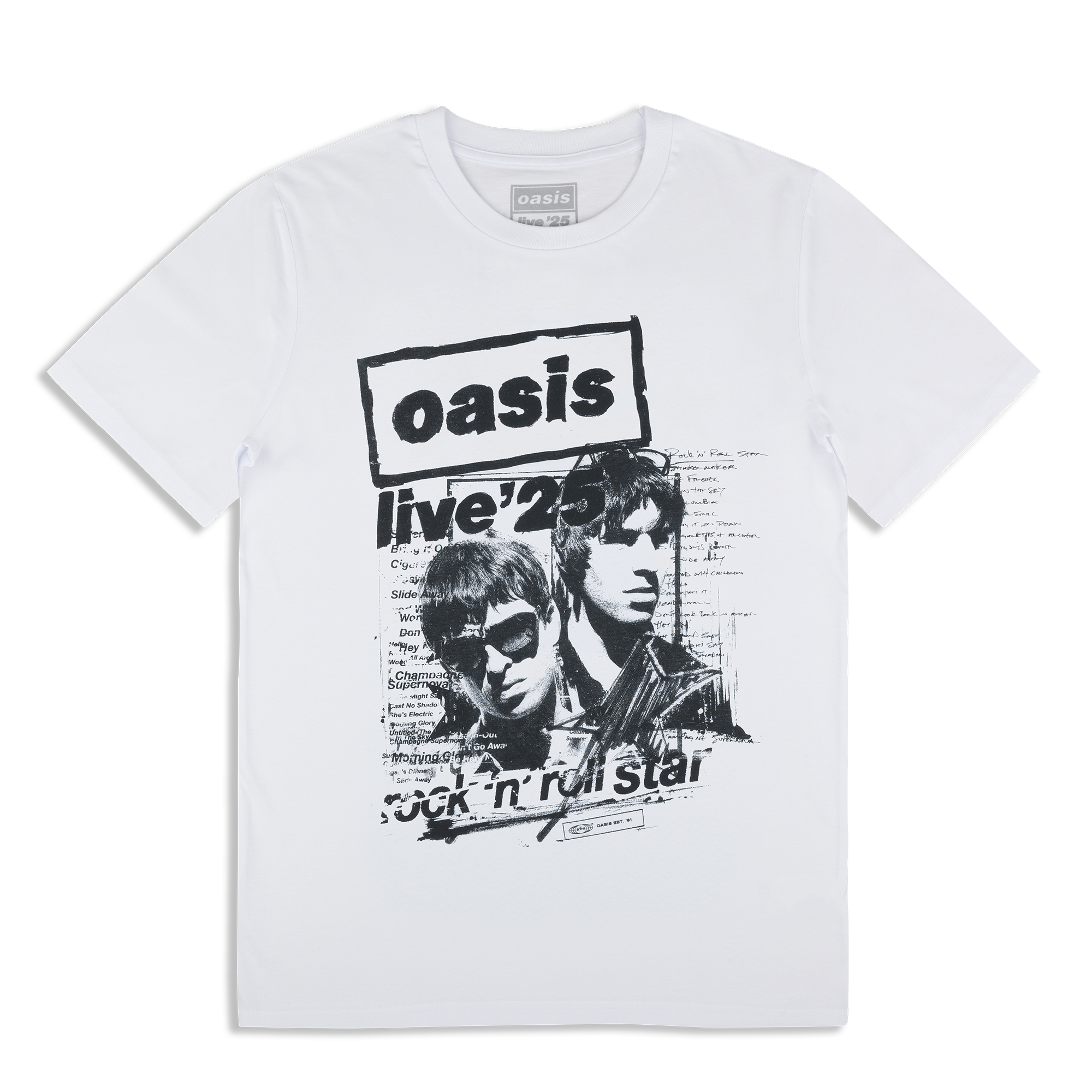 oasis live'25 オフィシャルTシャツ WHITE Lサイズ 新品 Live '25 Rock N Roll Star T-Shirt White – Oasis Live '25