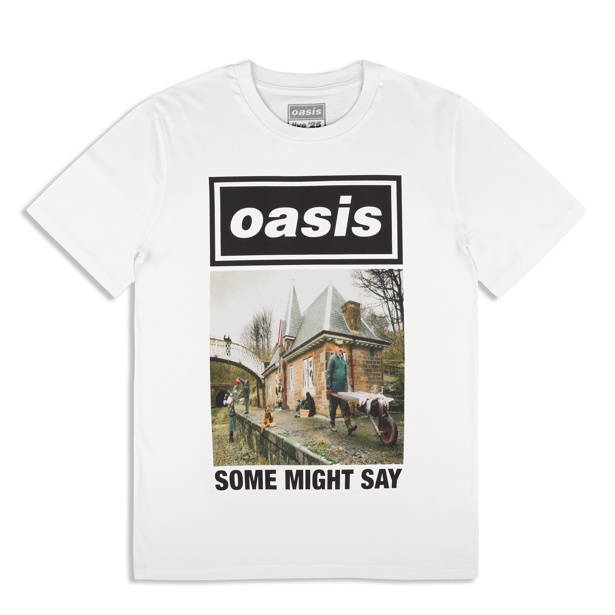 Live '25 Some Might Say Cover T-Shirt White – Oasis Live '25
