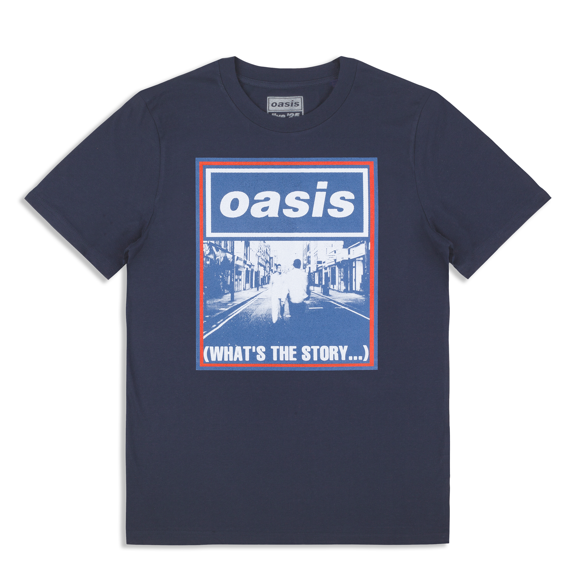 Live '25 What's The Story Heavyweight T-Shirt Blue – Oasis Live '25 Live '25 What's The Story Heavyweight T-Shirt Blue – Oasis Live '25