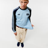 Live '25 adidas 3 Stripes Long Sleeve T-Shirt Sky/Indigo