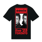 Live '25 Toronto Half Faces Fan Store T-shirt Black