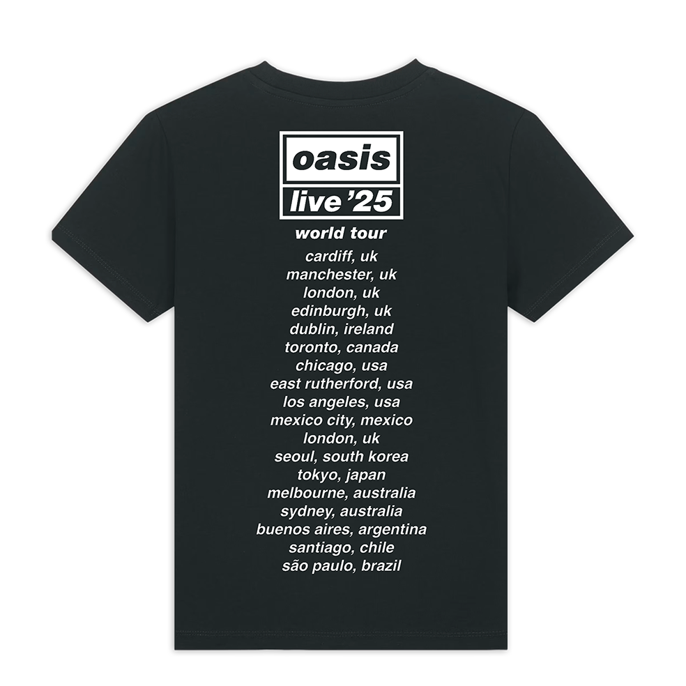 Wonderwall Live '25 World Kids Tour T-Shirt Black