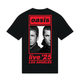 Los Angeles Half Faces Fan Store T-shirt Black