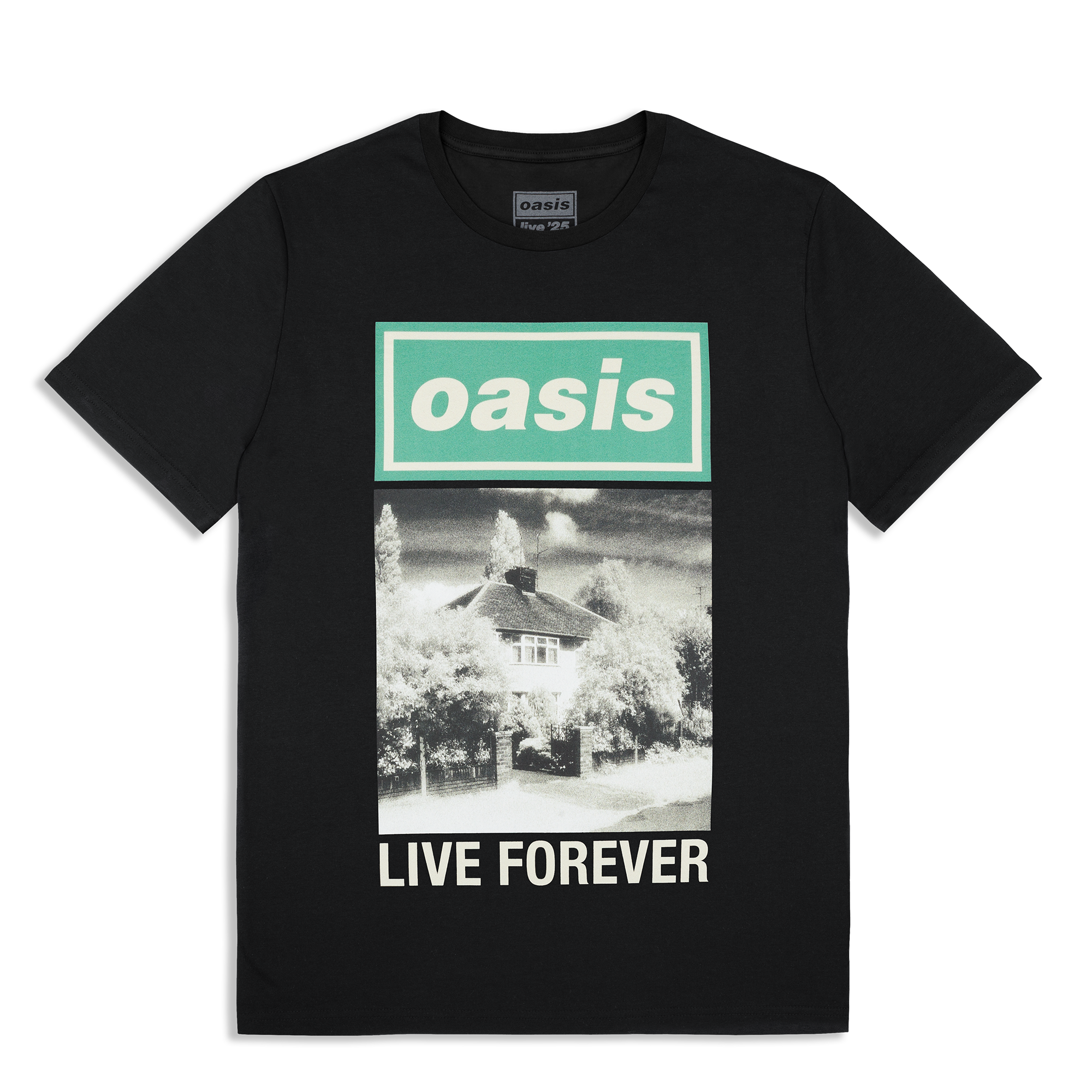 oasis live forever tシャツ Live '25 Live Forever Cover T-Shirt Black – Oasis Live '25
